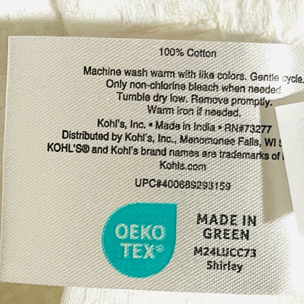 NWOT Sonoma Neutral Gradient Shower Curtain - Light Gray & White